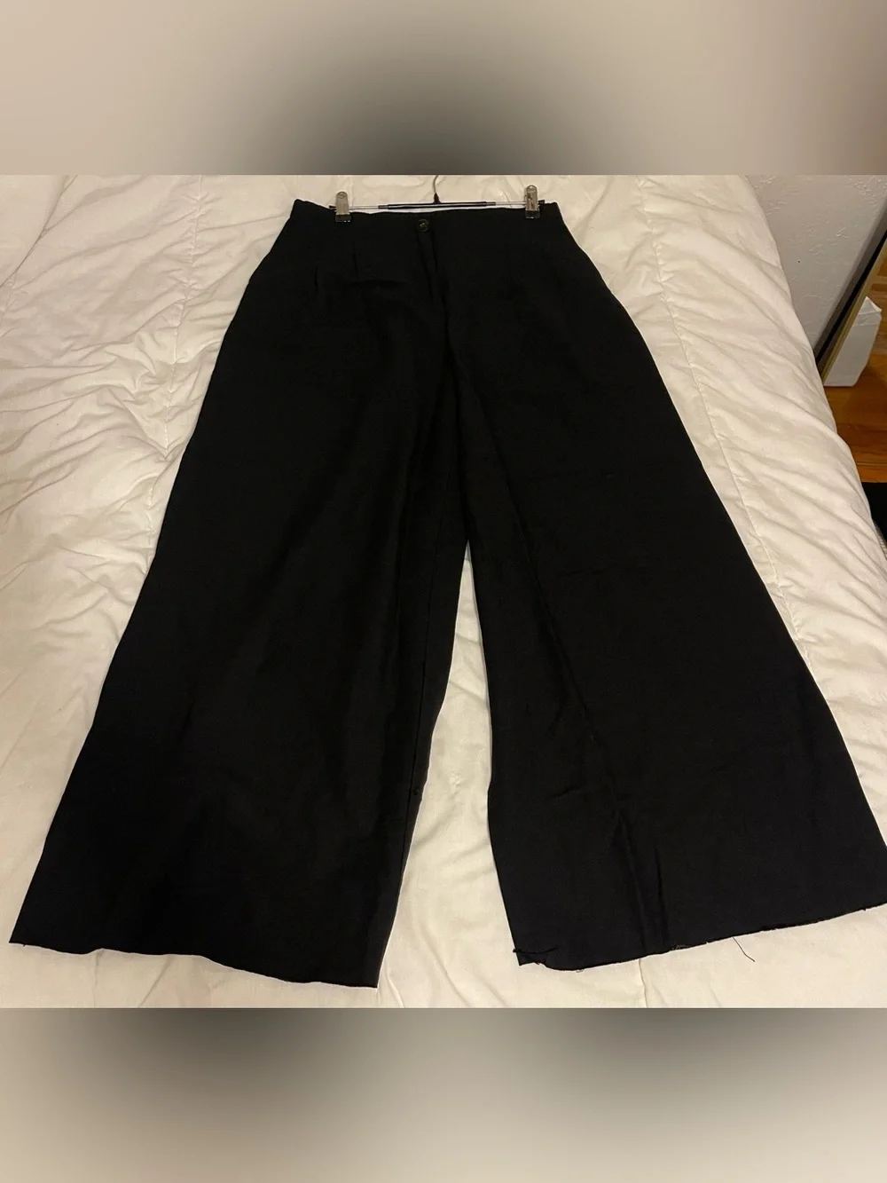 H&M Linen-Blend Wide Leg Pants
